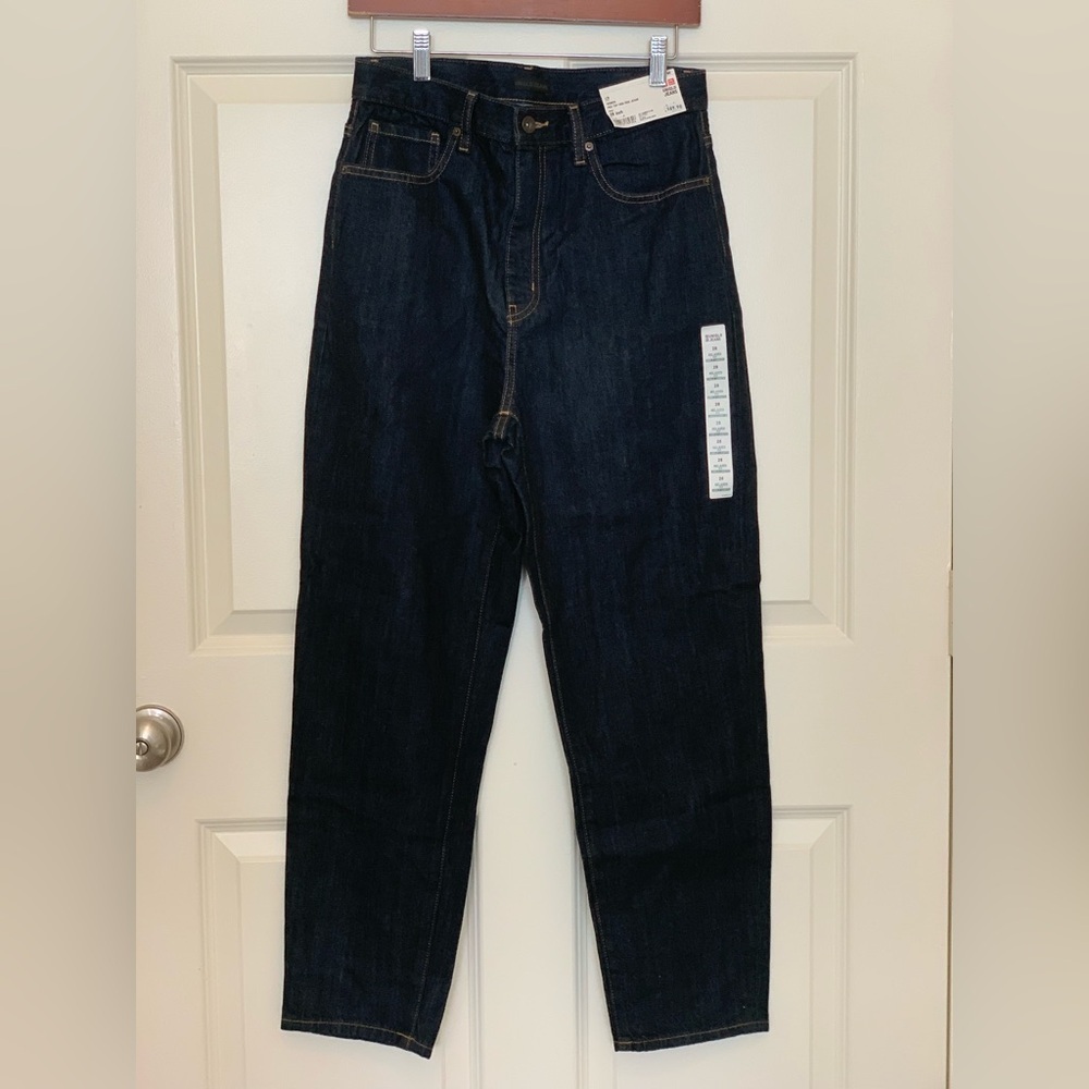 Uniqlo Dark Blue Women's Peg Top Relaxed Fit Ankle Jeans
Size-28” Waist - Picture 3 of 6